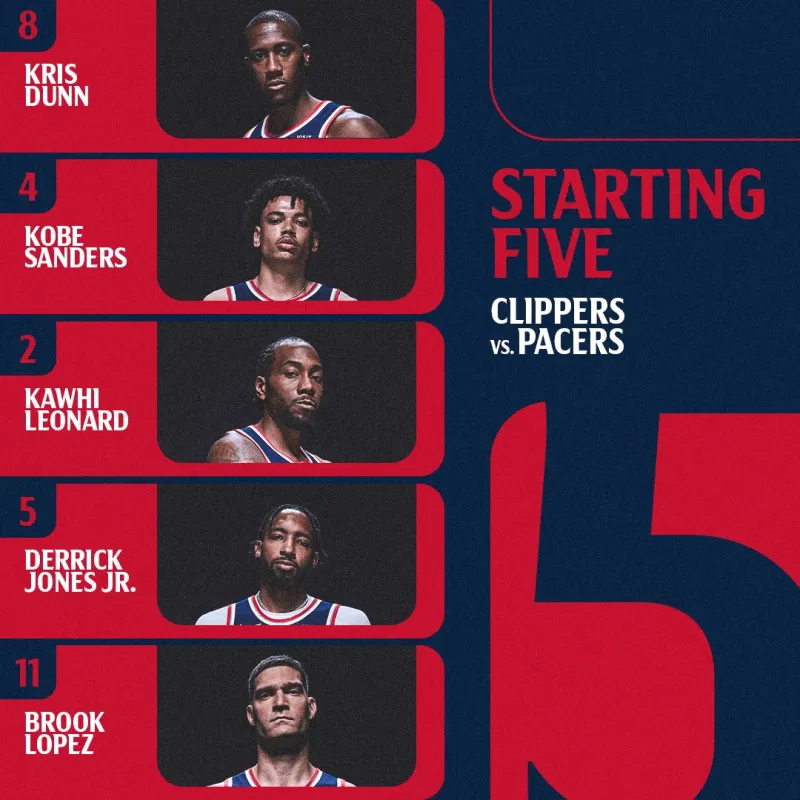 开云官方-快船首发：邓恩、桑德斯、伦纳德、小琼斯、大洛